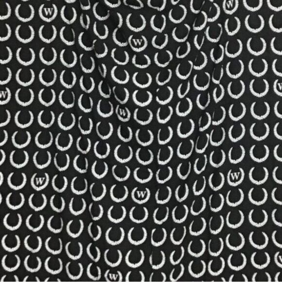 Wildfox Couture Scarf/Wrap Laurel Black Frayed Hem Signature W Crest Scarf/Wrap - Picture 1 of 5